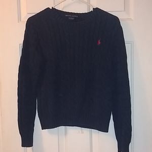 Ralph Lauren Navy cable knit sweater